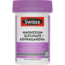 Swisse Ultiboost Magnesium Glycinate & Ashwagandha Tablets 60 pack