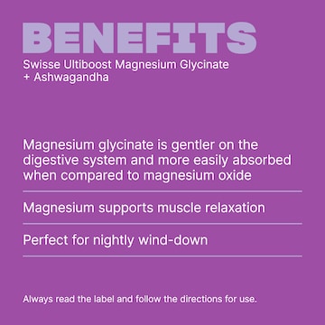Swisse Ultiboost Magnesium Glycinate & Ashwagandha Tablets 60 pack