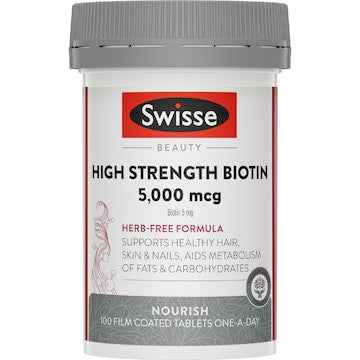 Swisse High Strength Biotin 5000Mcg Tablets 100 pack