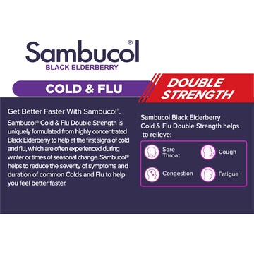 Sambucol Double Strength Cold & Flu Capsules 12 pack
