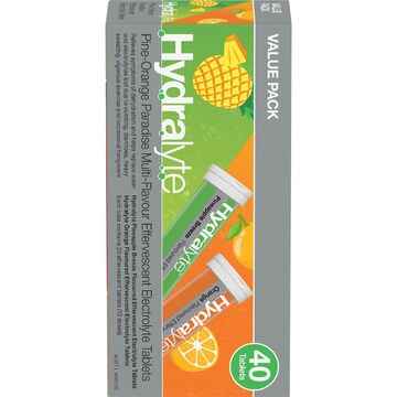Hydralyte Effervescent Tablets Pine Orange 40 pack