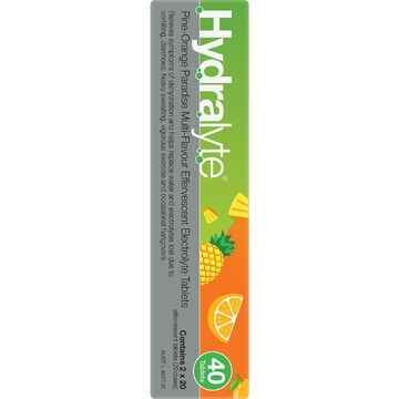 Hydralyte Effervescent Tablets Pine Orange 40 pack