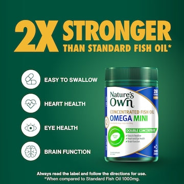 Nature's Own Concentrated Fish Oil Omega Mini Capsules 250 pack