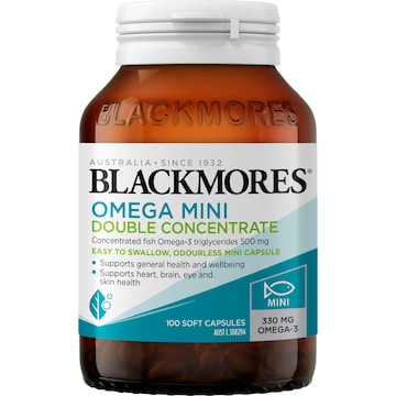 Blackmores Omega Mini Double Concentrate Soft Capsules 100 pack