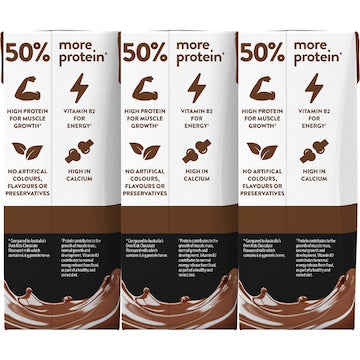 Australia's Own Protein Chocolate Flavoured Milk Poppers 200mL x 3 pack