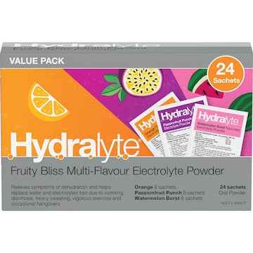 Hydralyte Fruity Bliss Electrolyte Powder Sachets 24 pack