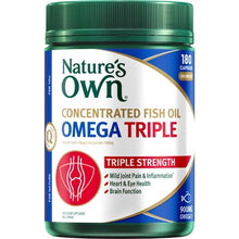 Nature's Own Concentrated Fish Oil Capsules Omega Triple 180 pack