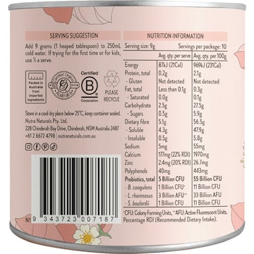 Nutra Naturals Super Gut Powder Strawberry Kiwi 90g