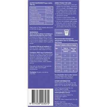 Hydralyte Effervescent Electrolyte Tablets Passionfruit Punch 40 pack