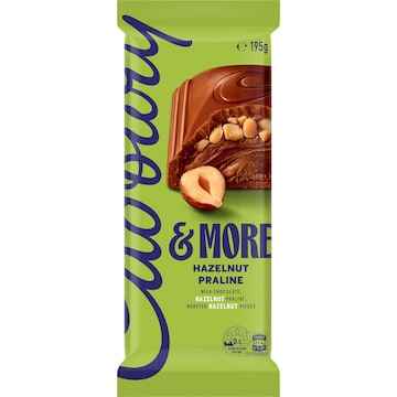 Cadbury & More Hazelnut Praline Chocolate Block 195g