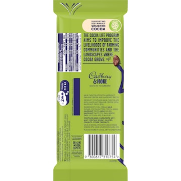 Cadbury & More Hazelnut Praline Chocolate Block 195g
