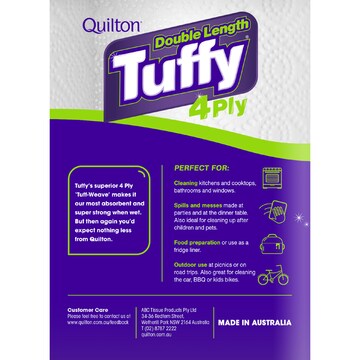 Quilton Tuffy Double Length 2Ply Paper Towel 120 x 2 pack