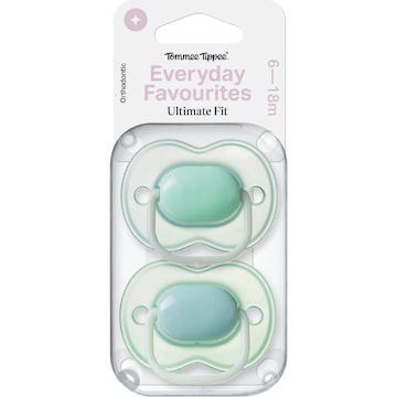 Tommee Tippee Everyday Favourites Ultimate Fit Soother 6-18M 2 pack
