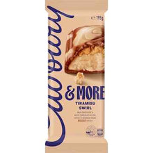 Cadbury & More Tiramisu Swirl Chocolate Block 195g