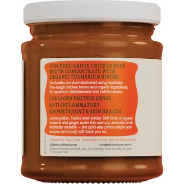 Best Of The Bone Broth Concentrate Chicken Turmeric & Ginger 180g