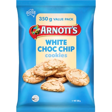 Arnott's White Choc Chip Cookies 350g