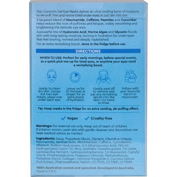 Skin Control Gel Eye Masks Everyday Instant Hydration 30 pack