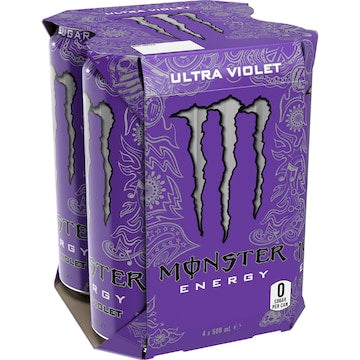 Energy Drink, 500mL Cans, 4 Pack