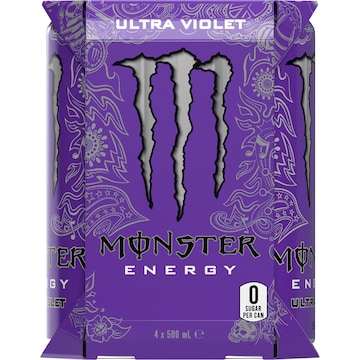 Energy Drink, 500mL Cans, 4 Pack