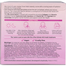 Skin Control Jelly Swipes Facial Toner Pads 60 pack