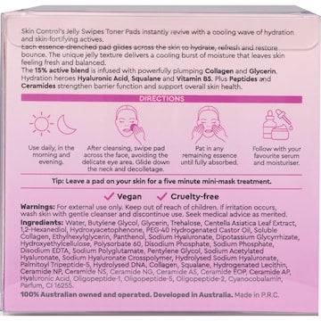 Skin Control Jelly Swipes Facial Toner Pads 60 pack