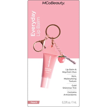 MCoBeauty Lip Balm Keyring Peach 7mL