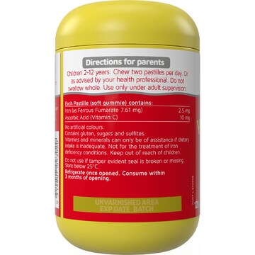 Nature's Way Kids Smart Vita Gummies Iron + Vitamin C Pastilles 120 pack