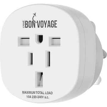 Crest Bon Voyage Inbound Adaptor USA UK & HK each