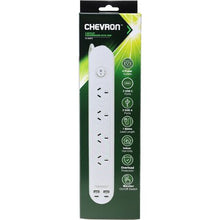 Chevron 4 Outlet Powerboard With USB each
