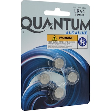 Quantum Alkaline LR44 1.5V Coin Cell 4 pack
