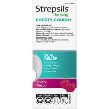 Strepsils Herbal Chesty Cough Syrup 200mL