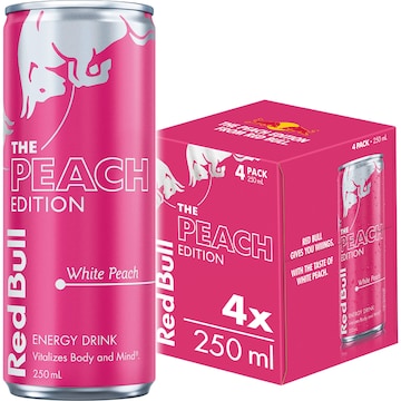Red Bull The Winter Edition Energy Drink White Peach 250mL x 4 pack