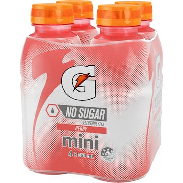 Gatorade No Sugar Berry Mini Bottles 350mL x 4 pack