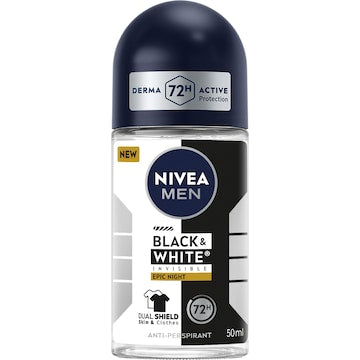 Nivea Men Black & White Roll On Antiperspirant Epic Night 50mL