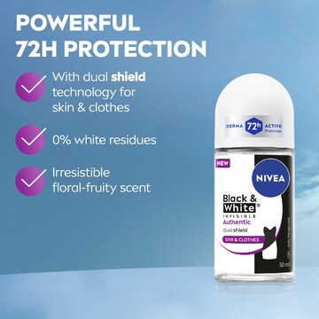 Nivea Women Black & White Roll On Antiperspirant Authentic 50mL