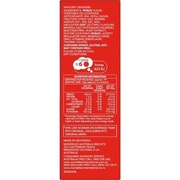 Ritz Lightly Salted Crackers 217g