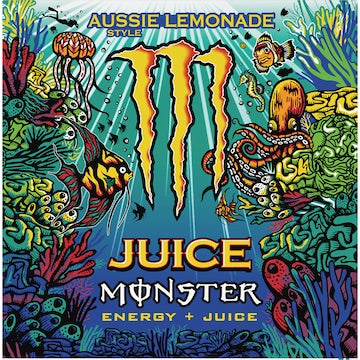 Monster Energy Juice Aussie Lemonade Style 500mL x 4 pack