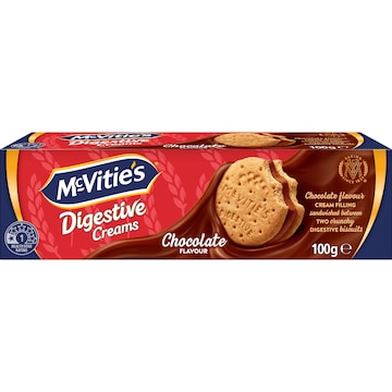 McVitie's Digestive Cream Biscuits Chocolate 100g