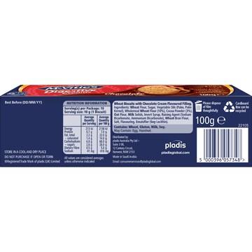 McVitie's Digestive Cream Biscuits Chocolate 100g