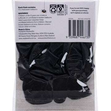 Halloween Printed Balloons Ghost 10 pack