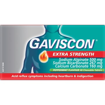 Gaviscon Extra Strength Chewable Tablets 48 pack