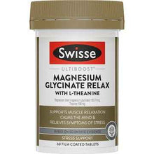 Swisse Ultiboost Magnesium Glycinate Relax L-Theanine Tablets 60 pack