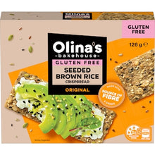 Olina's Bakehouse Gluten Free Seeded Brown Rice Crispbread Original 126g