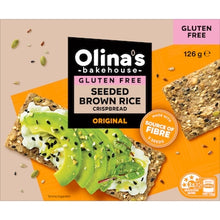 Olina's Bakehouse Gluten Free Seeded Brown Rice Crispbread Original 126g