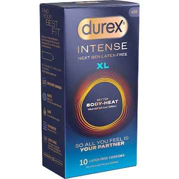 Durex Intense Body-Heat Condoms Extra Large 10 pack