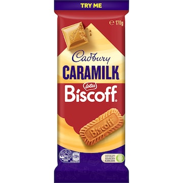Cadbury Caramilk Biscoff Chocolate Block 170g