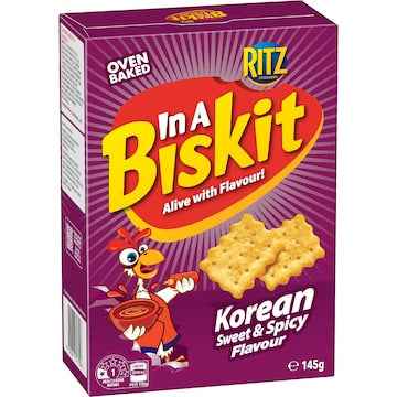 In A Biskit Ritz Korean Sweet & Spicy Crackers 145g