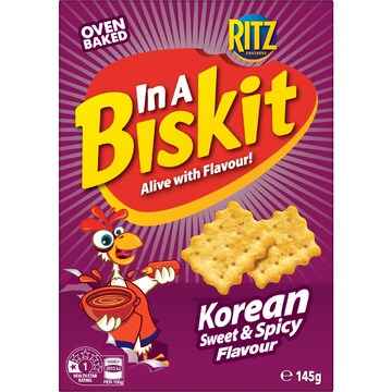 In A Biskit Ritz Korean Sweet & Spicy Crackers 145g