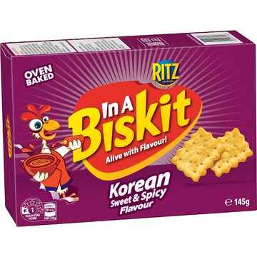 In A Biskit Ritz Korean Sweet & Spicy Crackers 145g