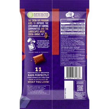 Cadbury Dairy Milk Biscoff Mini Chocolate Bars 11 pack